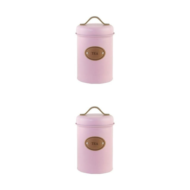 kurtrusly Kitchen Storage Solution Durable And Leakproof Containers For Easy Organization Large Capacity Kitchen Storage Jars Pink tea 2Set