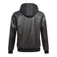 thumbnail image 5 of WIZUTIZ Men's Leather Jacket Solid Color Motorcycle Vintage Zipper Pocket Long Sleeve Hoodless PU Coat for Winter Casual Daily Outdoor Mens Fashion, 5 of 8