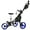 Blue, variant on Gymax 3-Wheel Foldable Golf Push Pull Cart Trolley w/ Seat Adjustable Handle Grey