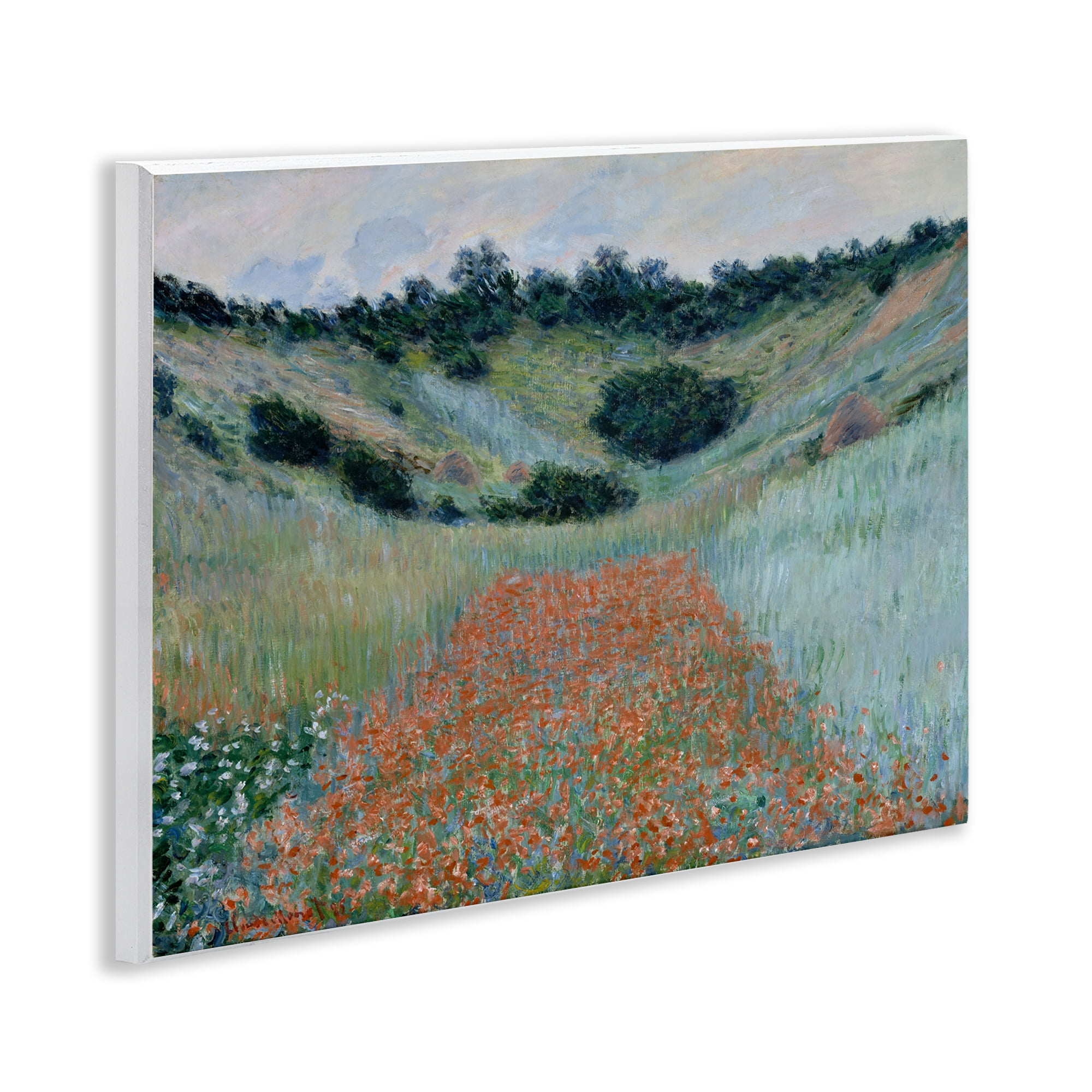 Stupell Industries Classic Poppy Field in Hollow Landscape & Nature Painting Unframed Art Print Wall Art, 14 x 11