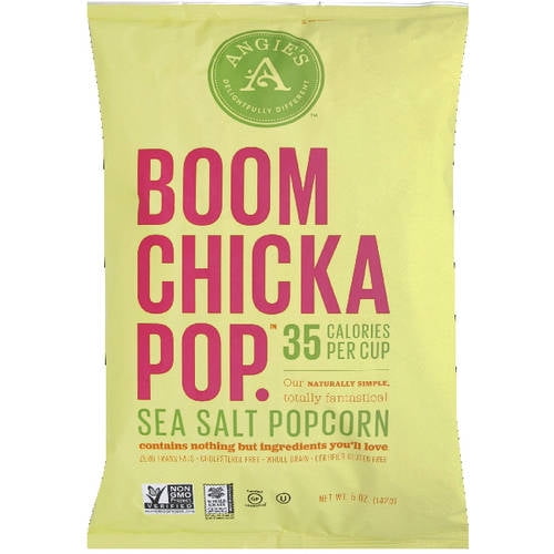 Angie's Boom Chicka Pop Boom Sea Salt Popcorn, 5 oz, (Pack of 12) by