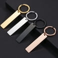 thumbnail image 6 of 10 Pcs Key Chain Labels Stainless Steel Blank Tags Hanging Keychain with DIY Glossy Strip Hangtag Metal, 6 of 6