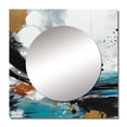 thumbnail image 2 of Designart "Exploring Boho Simplicity III" Abstract Square Mirror For Wall Decor - Large Grey Square Mirror Printed Wall Decor - Bohemian Square Living Room Mirror, 2 of 5
