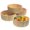Set of 4 Natural Wood Bowls, variant on Woodard & Charles 3 Piece 11" Salad Serving Bowl with Servers Set