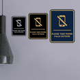 thumbnail image 4 of Signs ByLITA Portrait Round Please Take Phone Calls Outside ABS Plastic | Laser Engraved | Easy Installation | Elegant Design Sign (Black Gold) - Large, 4 of 8