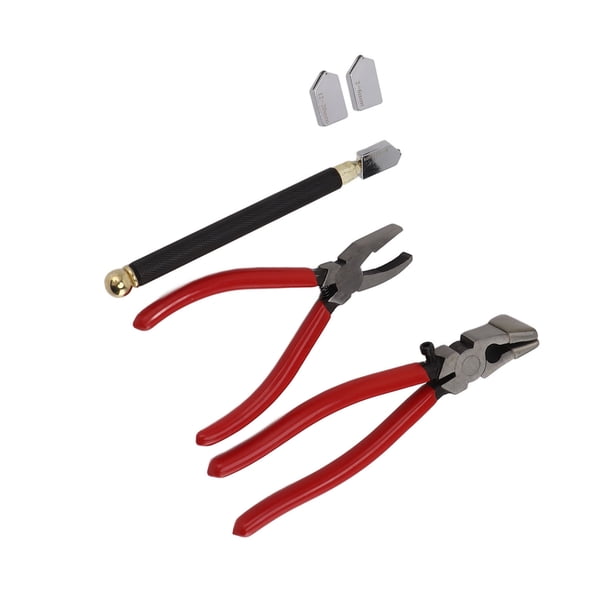 Kit De Herramientas Para Cortar Vidrio, Alicates Rompedores Antideslizantes Ergonómicos Afilados Y Precisos De Alta Dureza De Caucho De Acero Para Azulejos