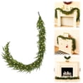 thumbnail image 2 of 9FT Real Touch Christmas Garland Pre-Lit with LED Lights, Norfolk Pine & Cypress Mixed Greenery Garland for Fireplace, Stair Railing, Indoor Outdoor Holiday Decor, 2 of 7