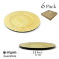thumbnail image 2 of allgala 13-Inch 6-Pack Heavy Quality Round Charger Plates-Hammered Gold-HD80371, 2 of 3