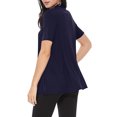 thumbnail image 4 of Women's Casual Short Sleeve Lightweight Loose Fit Solid Stretch Cardigan (Pack of 3), 4 of 5