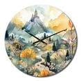 thumbnail image 2 of Designart "Yellow And Teal Nature s Nordic Beauty Vibrant North" Scandinavian Oversized Wall Clock, 2 of 5