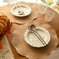 thumbnail image 4 of Round Placemats Set of 12 Jute Rustic Place Mats for Dining Table Heat Resistant Natural Farmhouse Table Mats Decor (Wave Rim), 4 of 5