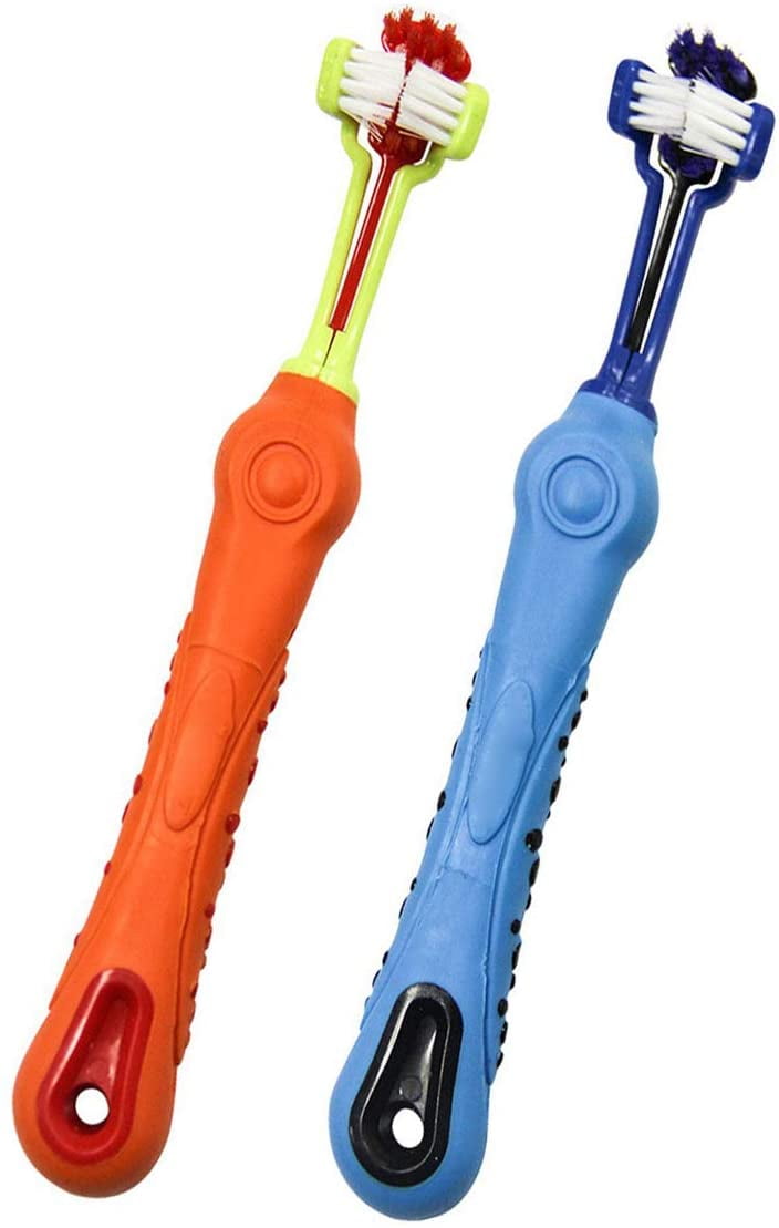 Pet Toothbrush 3 Sided Dog Toothbrush Adding Bad Breath Tartar Teeth