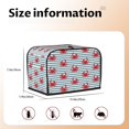 thumbnail image 5 of Yiaed Cute Red Crabs With Nautical Print Two Slice Bread Machine Cover, Universal Size Kitchen Appliance Cover for Bread Machine,Bread Machine Cover, 5 of 7