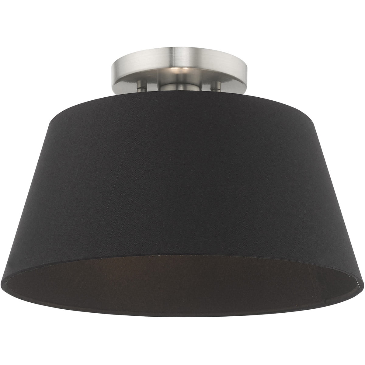 1 Light Brushed Nickel Ceiling Light fixture with Steel base material