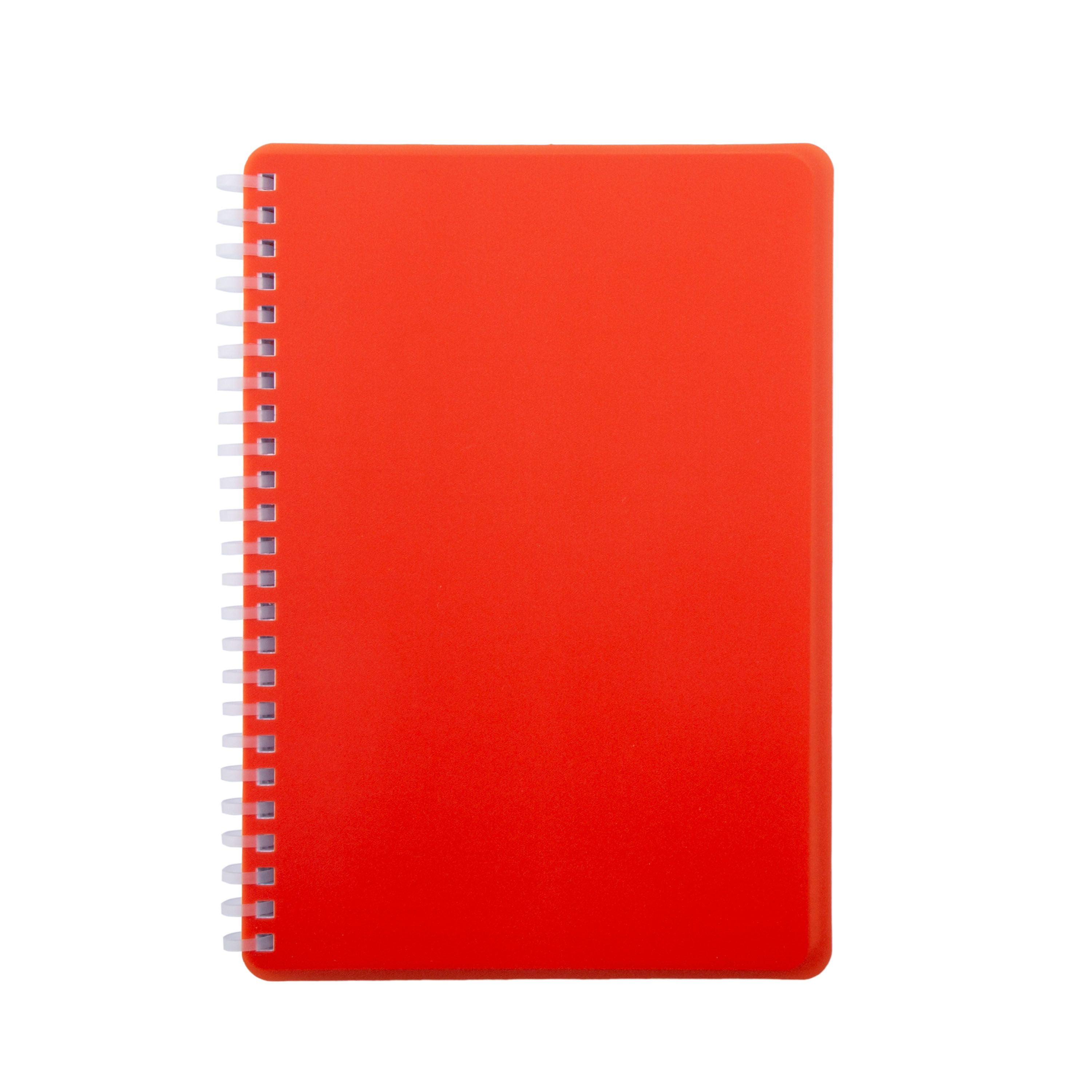 Pen+Gear Soft Coil Journal, Red, 160 Pages, Material Poly Covers,PP, uncoated paper
