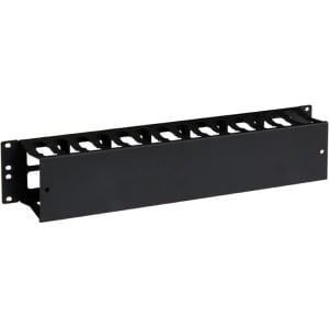- Kendall Howard 2U Finger Duct Cable Manager - Duct - Black - 1 Pack