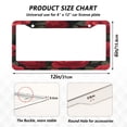 thumbnail image 7 of Aluminum License Plate Frame 2 Pack Car Exterior Accessory Car Tag Holder for Front Rear Plates Cars Decor Red Roses Pattern, 7 of 7