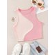 thumbnail image 1 of Camiseta sin mangas de retales de estilo pijo para mujer, Tops cortos ajustados sin mangas con cuello redondo de verano, ropa de calle Y2K, camiseta para bebé Tan Jianjun  unisex, 1 of 2