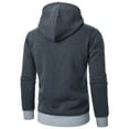 thumbnail image 4 of Fgnfyis Men's Hoodies & Sweatshirts Fashion Casual Side Zipper Hoodie for Fall and Winter Comfortable Stylish Outerwear for Men Mens Hoodies Dark Gray M, 4 of 4