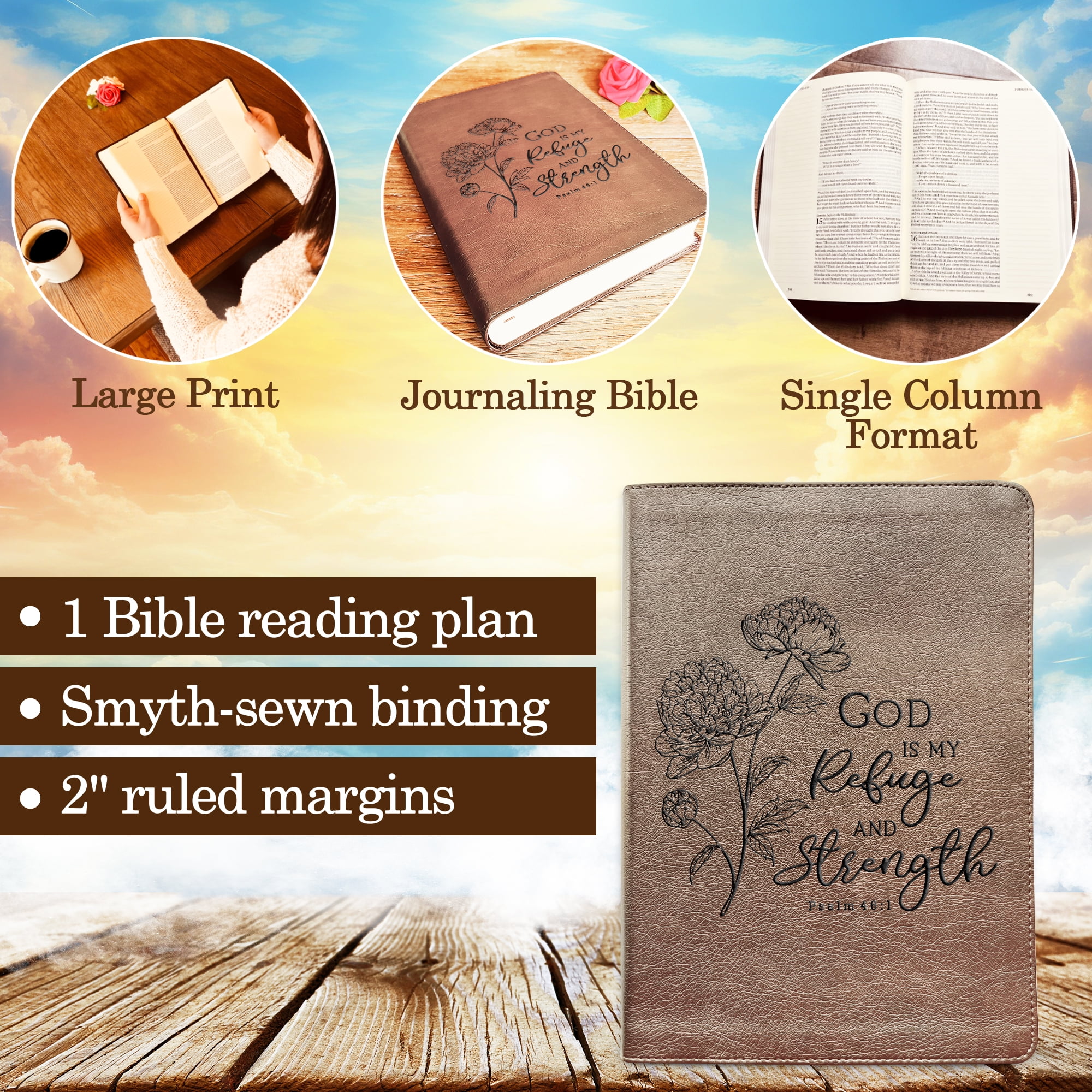 Personalized ESV Bible | ESV Journaling Bible | Custom Engraved English Standard Version Christian Gifts Baptism Gifts ESV Bible Women