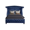 thumbnail image 3 of Sophia Queen 5 Pc Vanity Upholstery Bedroom Set Made With Wood in Blue, 3 of 18