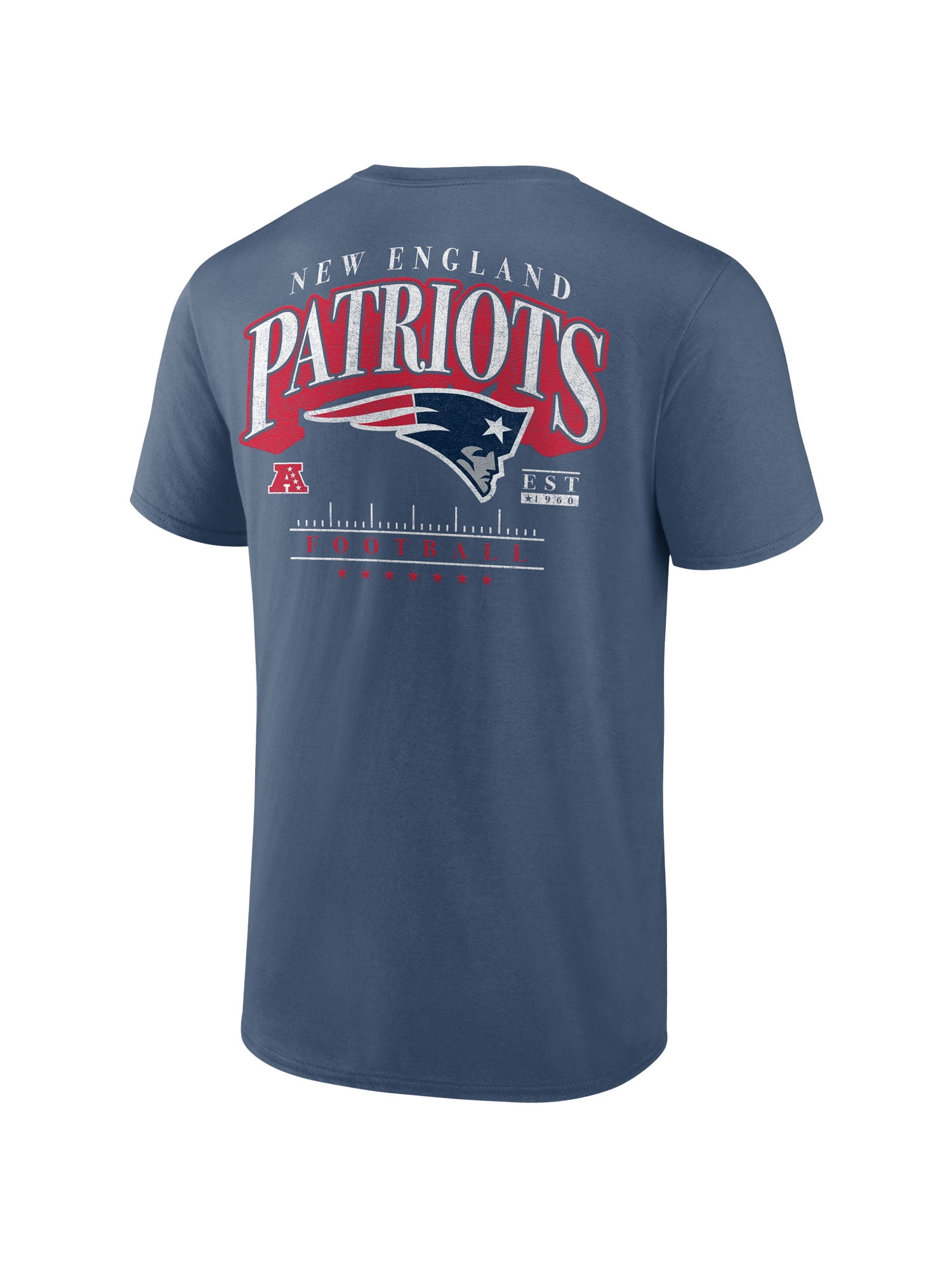 NFL New England Patriots Men's Cotton Faded Navy Short Sleeve T-Shirt