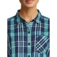 thumbnail image 3 of Time and Tru Women's Long Sleeve Soft Button Down Shirt, 3 of 5