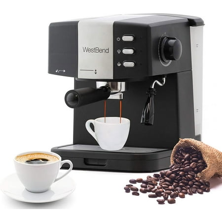 West Bend 55100 15 Bar Pressure Pump Espresso Coffee Latte and Cappuccino Maker, Open Box