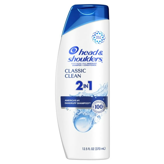 Head and Shoulders Classic Clean 2 in 1 Dandruff Shampoo and Conditioner, 12.5 Oz, 3 Pack