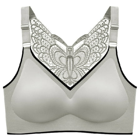 

Womens Lingerie Underwear 3-Pack Women Butterfly Back Top Bra Wire Free s Base Style Sports beauty back latex bra underwear gather no steel ring with chest pad seamless large size vest br