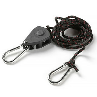 SHZICMY 2Pcs Rope Tie Downs Heavy Duty Rope Lock Adjustable Ratchet Pulley  for Kayak Canoe