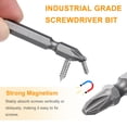 thumbnail image 4 of Uxcell Impact Tough Phillips Screwdriver Power Bits 6mm PH2 1/4" Hex Shank 4.33" Length S2 Steel Magnetic Double Ended Cross Head Hex Bits Industrial Grade Driver Bit, 4 of 8
