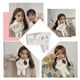 thumbnail image 4 of Bufandas de felpa con orejas de cachorro y chal de piel de invierno Cachorro blanco, 4 of 9