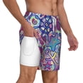 thumbnail image 2 of Kdxio Cute Nautical Print Men'S Swim Trunks With Compression Liner 7 Inch Inseam Quick Dry Swim Shorts, 2 of 7