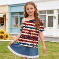 thumbnail image 2 of Amzcrzy Girls T Shirt One Shoulder Short Sleeve T Shirts for Girls 5-13 Years American Flag Print Casual Summer Tops Lightweight Breathable Independence Day 4th of July Outfits @20 5 Years, 2 of 9