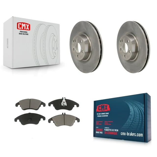CMX Front Disc Brake Rotors and Ceramic Pads Kit for Car Mercedes-Benz C250 E400 E550 K8C-100708