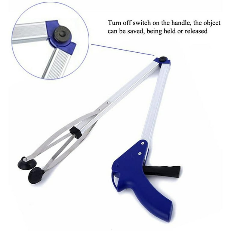 RMS 34 Inch Extra Long Reacher Grabber - Foldable Gripper and Reaching Tool  with Rotating Jaw