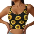 thumbnail image 2 of Uemuo Sunflower (2) Pattern Women's Sports Bra - High Impact Support, Breathable, and Comfortable Athletic Bra for Running, Yoga, and Workouts, 2 of 9