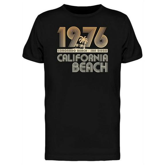 Coronado Beach 70S Surf Art T-Shirt Men -Image by Shutterstock, Male x-Large