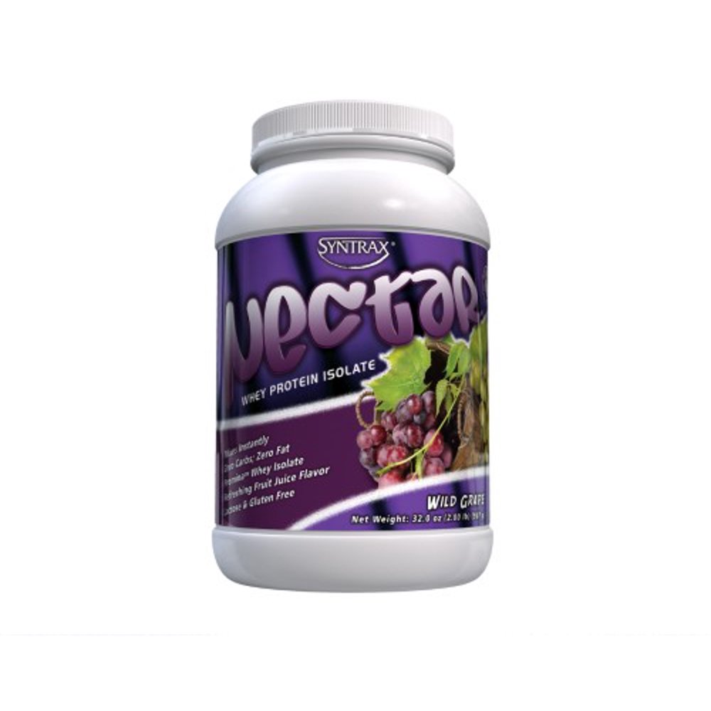 Syntrax Nectar Whey Protein Isolate Powder, Wild Grape, 23g Protein, 2 Lb