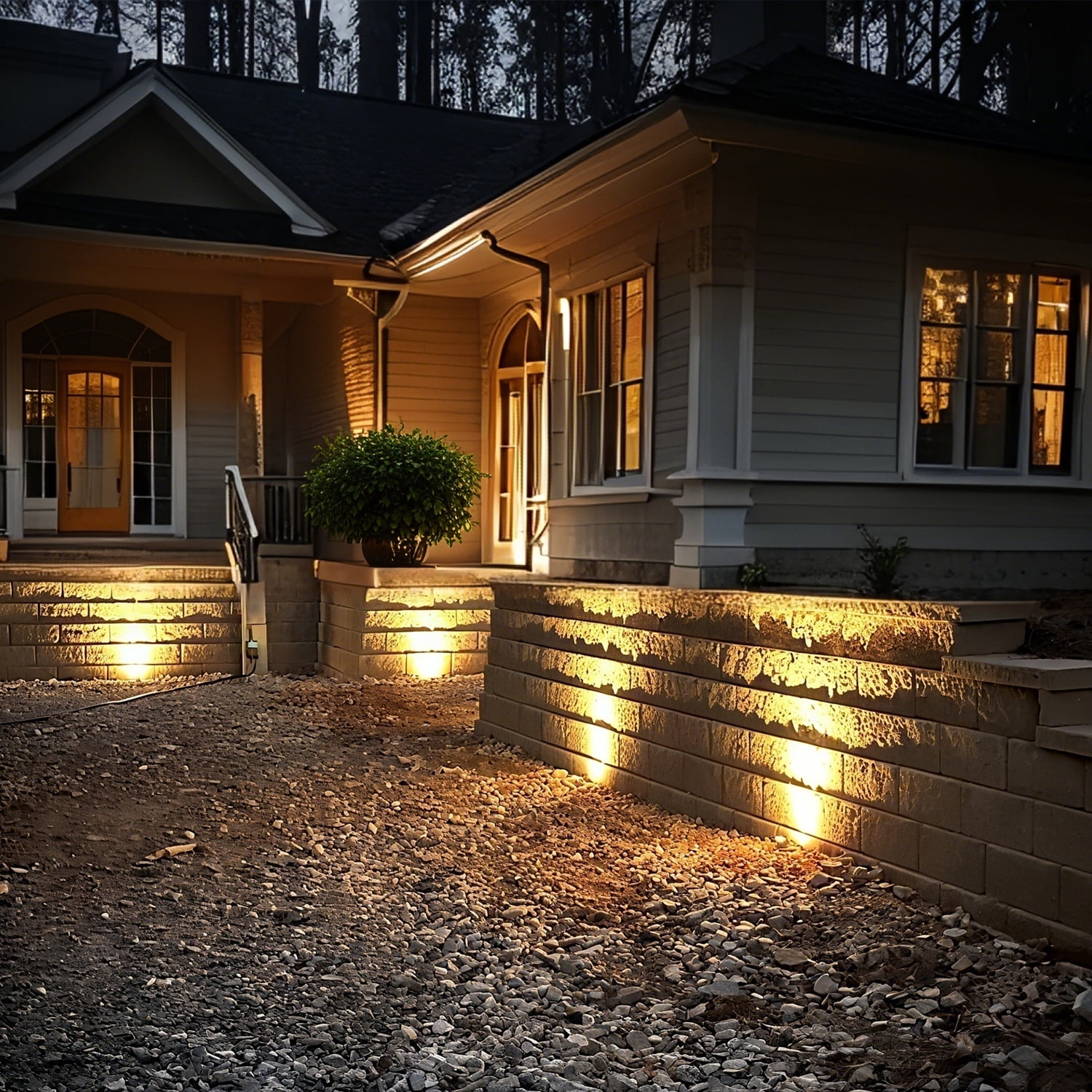 24 Pack Commercial Grade LED In-Ground Well Lights, 6W Low Voltage Shielded Landscape Lighting for Resort, Park, IP67 Waterproof, ETL Listed, 3000K Warm White, Oil Rubbed Bronze