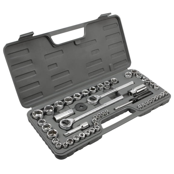 Performance Tool W1172 52 Piece 1/4 Inch3/8 Inch1/2 Inch Drive Skt Set