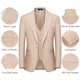 thumbnail image 5 of Traje de esmoquin WEEN CHARM de 3 piezas, ajustado, formal, para hombres de negocios, 5 of 6