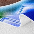 thumbnail image 5 of Manfei Boys Sports Twin Quilt Set, Football Game Twin Coverlet Set, Green Blue Brown, Black Reversible 2-Piece, 1 Bedspread and 1 Pillowcase, 5 of 7