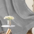 thumbnail image 4 of PrimeBeau Semi Sheer Curtains Light Filtering Natural Linen Blended Grommet Draperies, 52" by 96" inch, 2 Panel Set, Gray, 4 of 8
