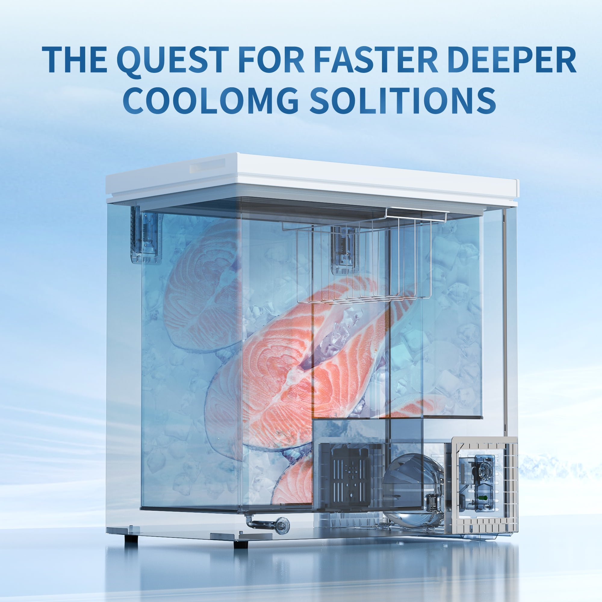 BANGSON 7.1 Cu.Ft Chest Freezer,Deep Freezer with Adjustable Thermostat, Quiet Operation for Home/Garage/Apartment,White