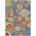 thumbnail image 2 of Addison Rugs Chantille Indoor/Outdoor Transitional Floral Blue Machine Washable Rectangle Rug, 3' x 5', 2 of 8