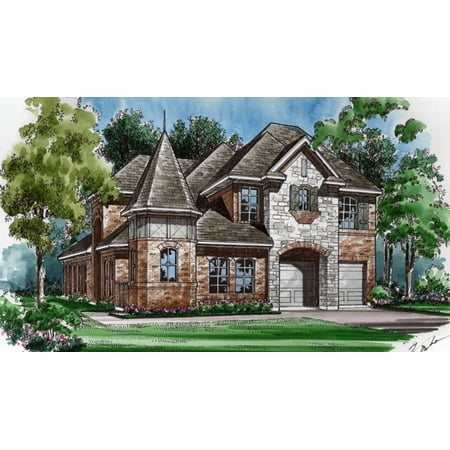 015-1159: Luxury Neoclassical 3 Bed, 3 Bath Luxury Home Plan, 3062 Sq Ft: Full Blueprints with License to Build by Home Plan Marketplace - Lesuto