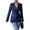 Deep Blue, variant on Women'S Floral Lace Mesh One Button Lapel Neck Long Sleeve Elegant Blazer Wine Red L