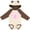 Natural & Brown w Ears, variant on Inktastic Grandma's Sweetie Pie with Pink Hearts Boys or Girls Long Sleeve Baby Bodysuit